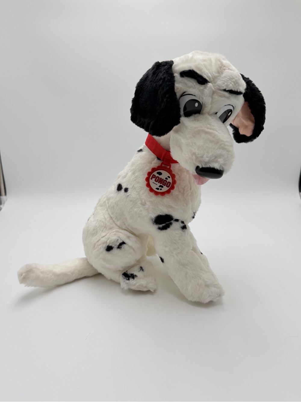Vintage 14" Disney 101 Dalmations 1991 Pongo w/ Collar Plush Stuffed Toy Animal